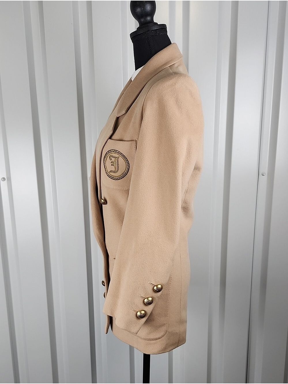 Jaeger Vintage Double-Breasted Blazer Wool Cashmere Womens Sz 6 Classic Luxury - Picture 3 of 15
